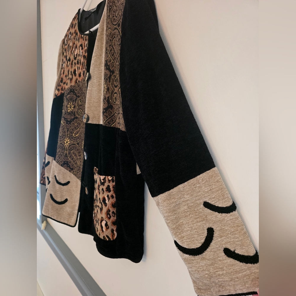 Indigo Moon Multicolor Patchwork Jacket - image 7